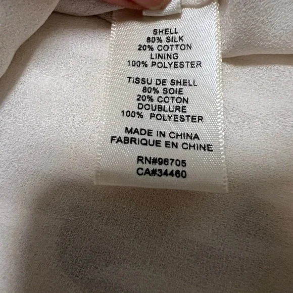 Elegant White Silk Floral Blouse Rebecca Taylor. - Picture 8 of 8